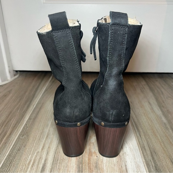 Clark’s Ledella Abby Suede Studded Ankle Boots, Ankle, Heel, Wool Blend Lined - Picture 4 of 10